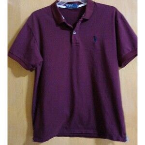 POLO RALPH LAUREN Burgundy Casual Golf Shirt Embroidered Logo Men’s Sz XL Cotton